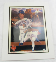 Nolan Ryan Signed Rangers Custom Matted Photo (JSA) at PristineAuction.com