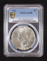 1922 Peace Silver $1 Dollar - Gold Shield (PCGS AU58) at PristineAuction.com