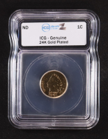 ND(1901-1905) Indian Head 1C Cent - 24kt Gold Plated (ICG Genuine) at PristineAuction.com