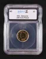 ND(1901-1905) Indian Head 1C Cent - 24kt Gold Plated (ICG Genuine) at PristineAuction.com