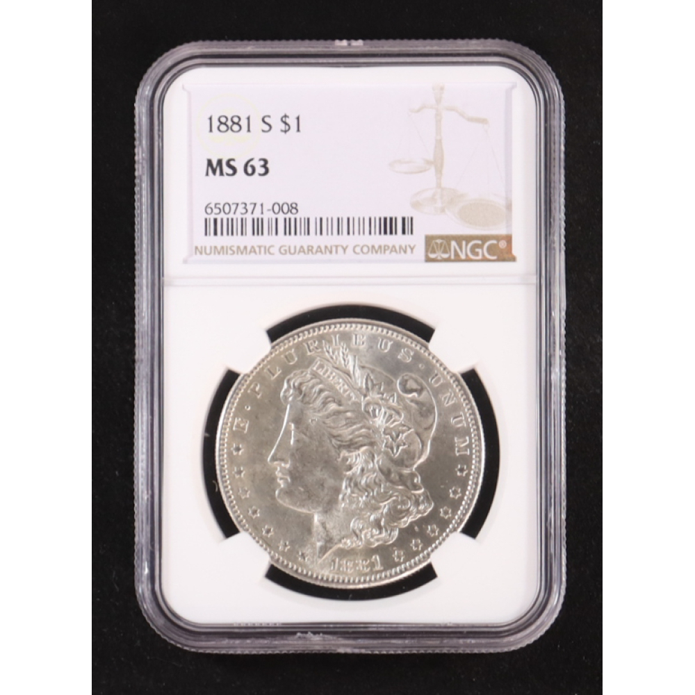 1881-S Morgan Silver $1 Dollar (NGC MS63) at PristineAuction.com
