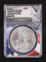 2021 American Silver $1 Dollar Eagle, Type 2 - First Strike (ANACS MS70) at PristineAuction.com