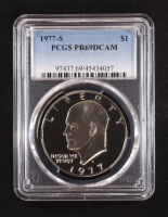 1977-S Eisenhower Silver $1 Dollar - Deep Cameo Proof (PCGS PR69DCAM) at PristineAuction.com