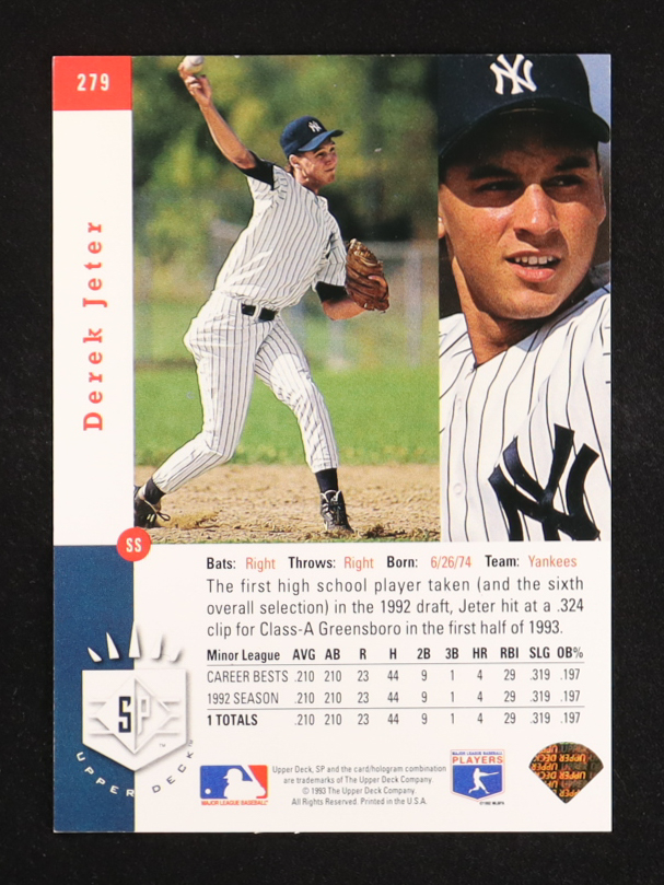 Derek Jeter 1993 SP Foil #279 RC at PristineAuction.com Derek Jeter 1993 SP Foil #279 RC at PristineAuction.com