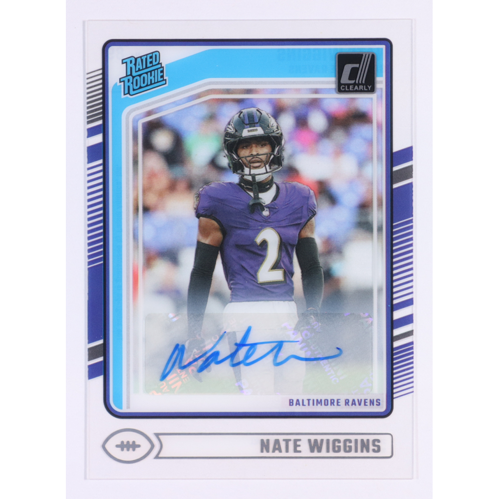 Nate Wiggins 2024 Clearly Donruss Clearly Rated Rookie Autographs #89 RC at PristineAuction.com