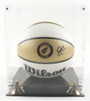 Caitlin Clark Signed Gold Edition WNBA Basketball with Display Case (PSA) at PristineAuction.com