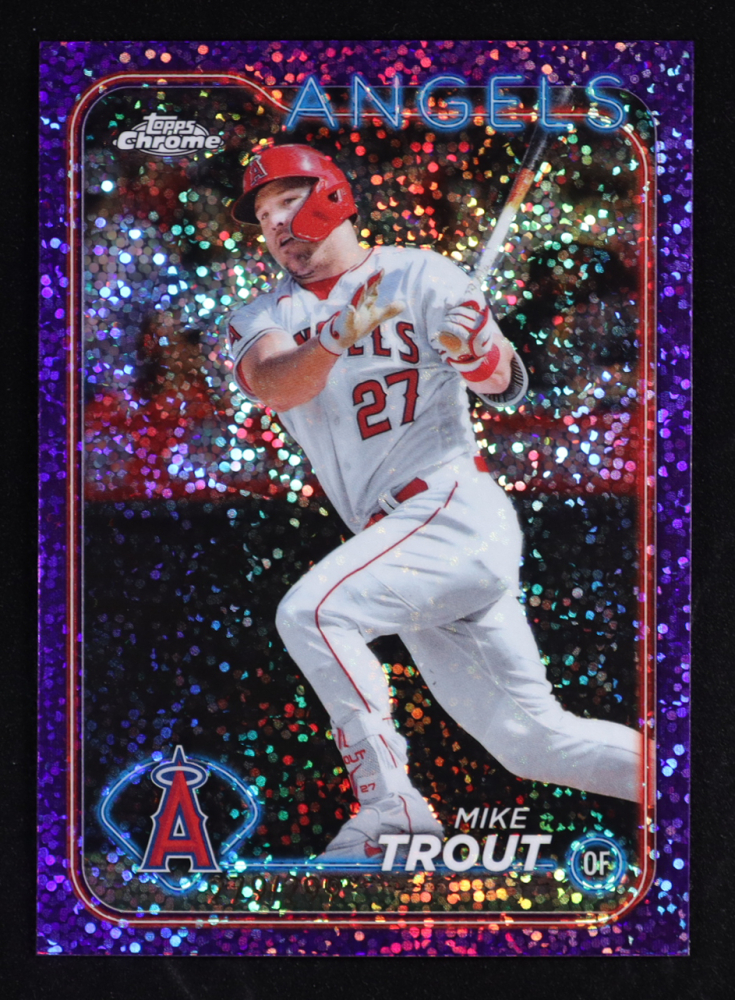 Mike Trout 2024 Topps Chrome Purple Speckle Refractors #200 #279/299