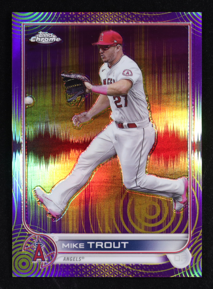 Mike Trout 2022 Topps Chrome Sonic Purple Yellow Sonic Refractors #200 #145/299