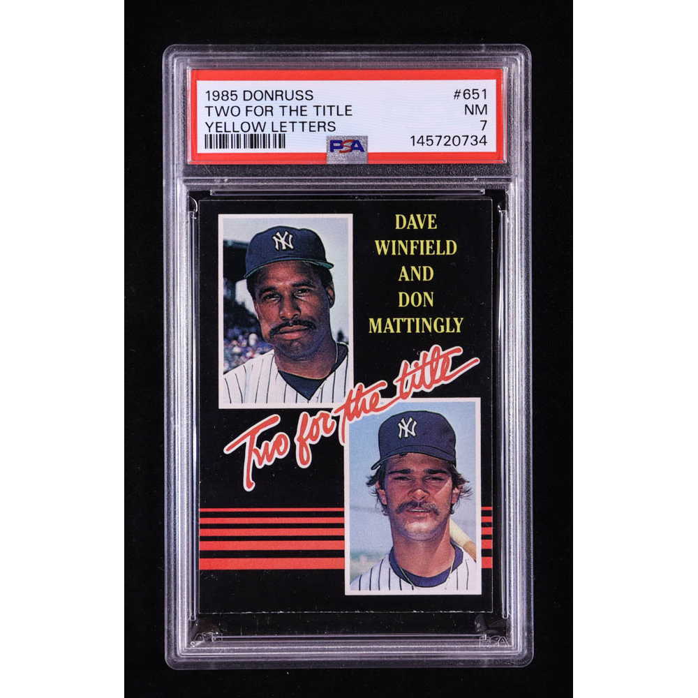 Dave Winfield / Don Mattingly 1985 Donruss #651A (PSA 7) at PristineAuction.com