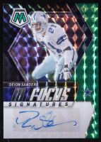 Deion Sanders 2024 Panini Mosaic In Focus Signatures Choice Fusion Green and Black #23 #13/25 at PristineAuction.com