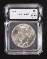 1923 Peace Silver $1 Dollar (ICG MS65) at PristineAuction.com