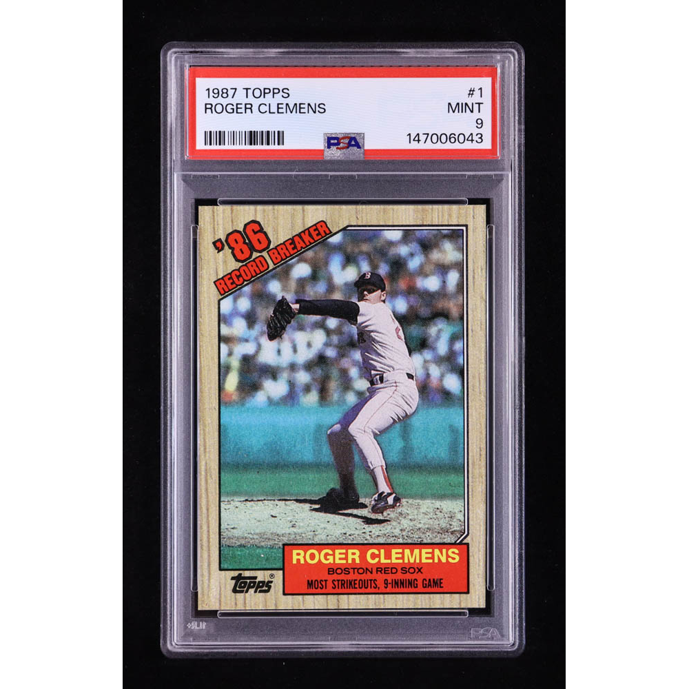 Roger Clemens 1987 Topps #1 RB (PSA 9) at PristineAuction.com