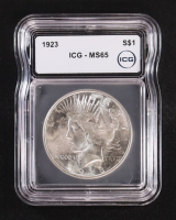 1923 Peace Silver $1 Dollar (ICG MS65) at PristineAuction.com