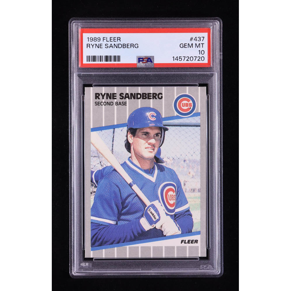 Ryne Sandberg 1989 Fleer #437 (PSA 10) at PristineAuction.com