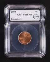 1999 Lincoln 1C Cent - Mint Error, Broadstruck (ICG MS65 RD) at PristineAuction.com