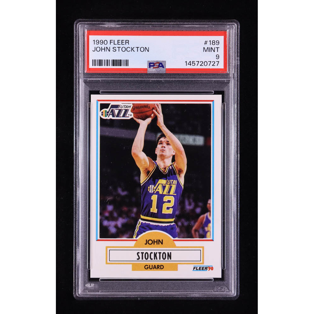 John Stockton 1990-91 Fleer #189 (PSA 9) at PristineAuction.com