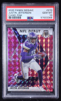 Justin Jefferson 2020 Panini Mosaic Mosaic Camo Pink #270 DEB RC (PSA 10) at PristineAuction.com