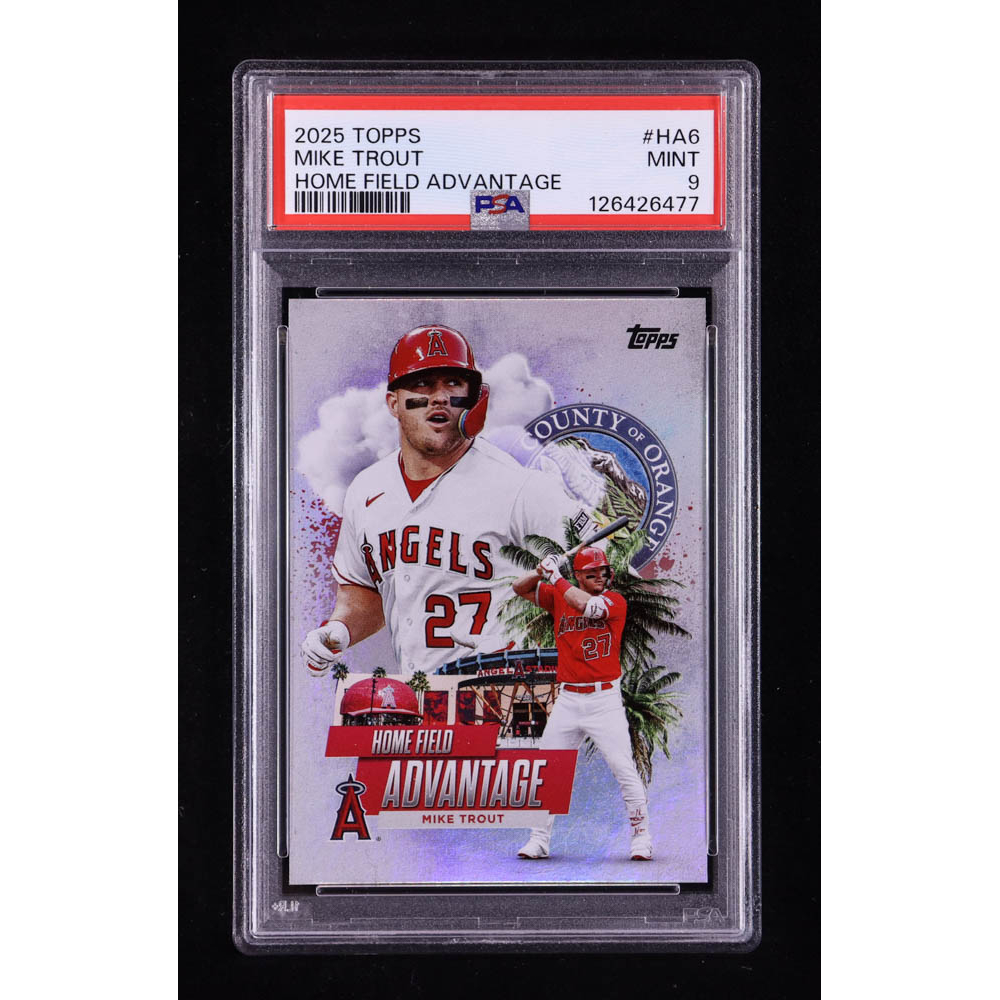 Mike Trout 2025 Topps Home Field Advantage #HA6 (PSA 9) at PristineAuction.com