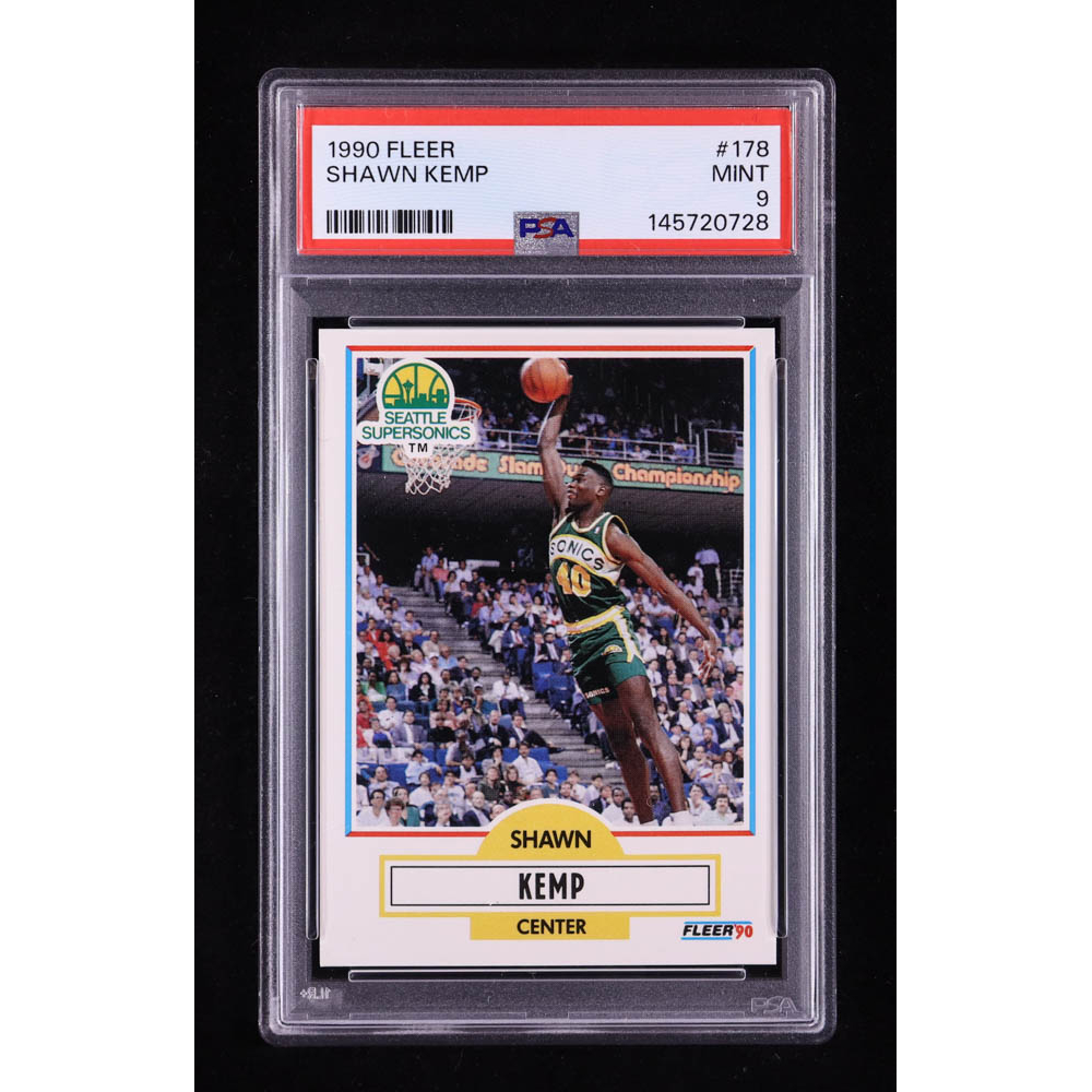 Shawn Kemp 1990-91 Fleer #178 RC (PSA 9) at PristineAuction.com