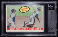 Hank Aaron 1959 Topps Baseball Thrills #467 (BGS 5) at PristineAuction.com