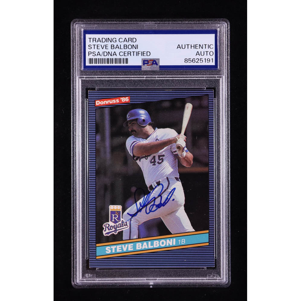 Steve Balboni Signed 1986 Donruss #222 (PSA) at PristineAuction.com
