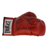 Vinny 'Paz' Pazienza Signed Everlast Boxing Glove Inscribed "5x World Champion" (Schwartz) at PristineAuction.com
