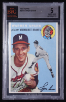 Warren Spahn 1954 Topps #20 (BVG 5) at PristineAuction.com