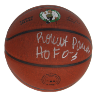 Robert Parish Signed Celtics Logo Basketball Inscribed "HOF 03" (Schwartz) at PristineAuction.com