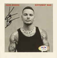 Kane Brown Signed Custom Framed "Different Man" CD Insert Display With Disc (PSA) at PristineAuction.com