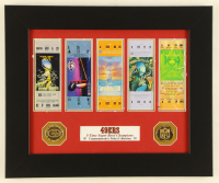 49ers Custom Framed Commemorative Super Bowl Ticket Display at PristineAuction.com