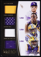 Jeremy Hill / Alex Bregman / Jarell Martin / Odell Beckham Jr. 2015 Immaculate Collection Collegiate Multisport Material Quads #7 #98/99 RC at PristineAuction.com