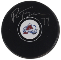 Pierre Turgeon Signed Avalanche Logo Hockey Puck (DA) at PristineAuction.com