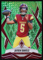 Jayden Daniels 2025 Panini Phoenix Lime Green Mojo #8 #28/75 at PristineAuction.com