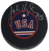 John Harrington Signed Team USA Logo Hockey Puck (DA) at PristineAuction.com
