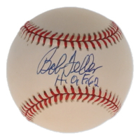 Bob Feller Signed OAL Baseball Inscribed "HOF 62" (Beckett) at PristineAuction.com