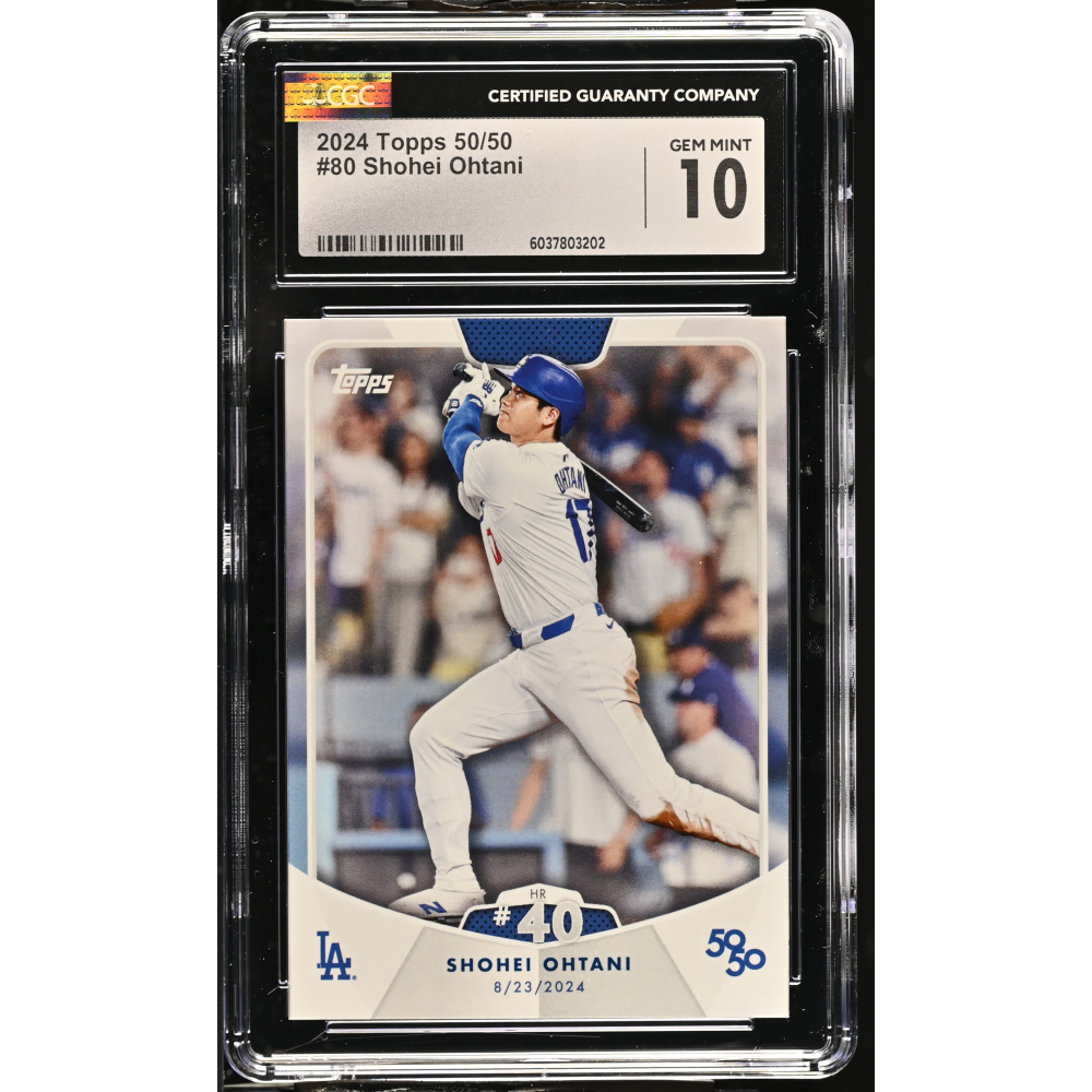 Shohei Ohtani 2024 Topps 50/50 #80 (CGC 10) at PristineAuction.com