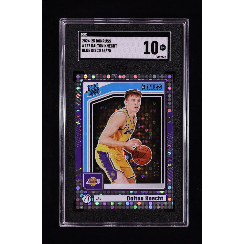 Dalton Knecht 2024-25 Donruss Blue Disco #227 #68/75 RC (SGC 10) at PristineAuction.com