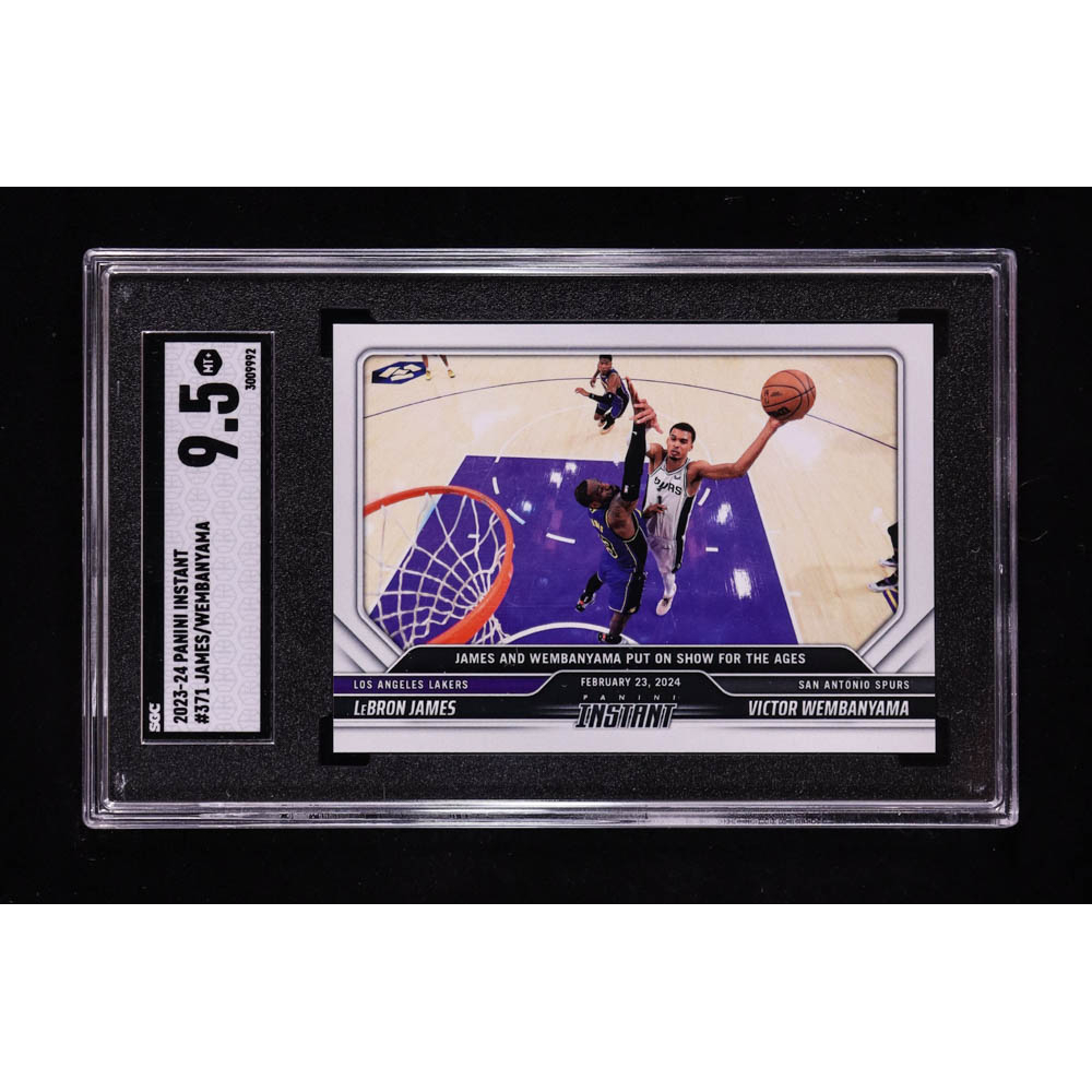 LeBron James / Victor Wembanyama 2023-24 Panini Instant #371 (SGC 9.5) at PristineAuction.com