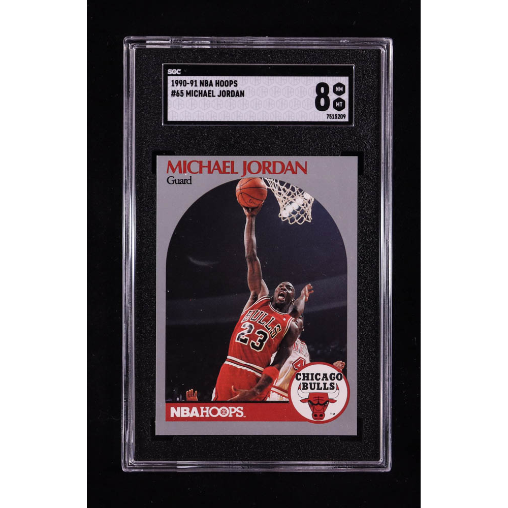 Michael Jordan 1990-91 Hoops #65 (SGC 8) at PristineAuction.com