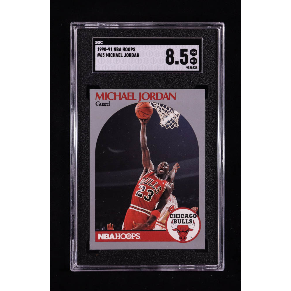 Michael Jordan 1990-91 Hoops #65 (SGC 8.5) at PristineAuction.com