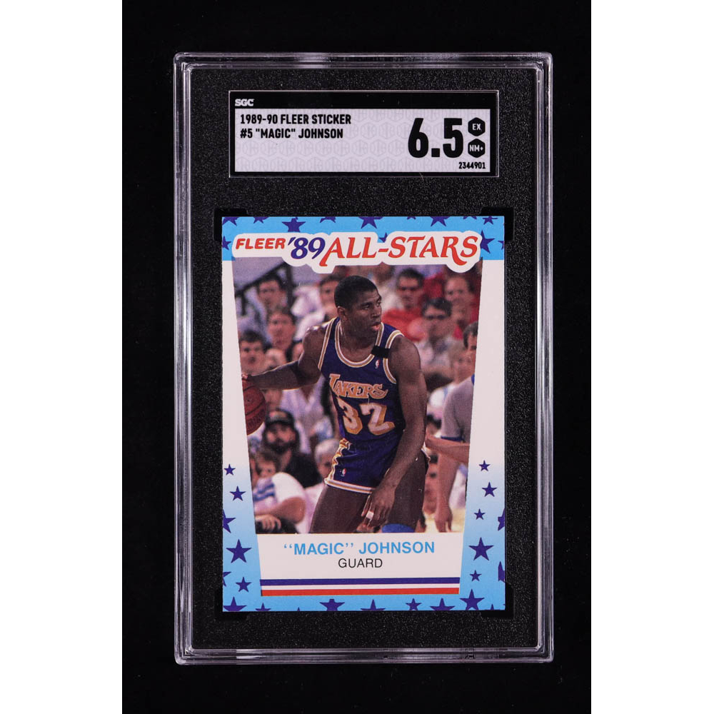 Magic Johnson 1989-90 Fleer Stickers #5 (SGC 6.5) at PristineAuction.com