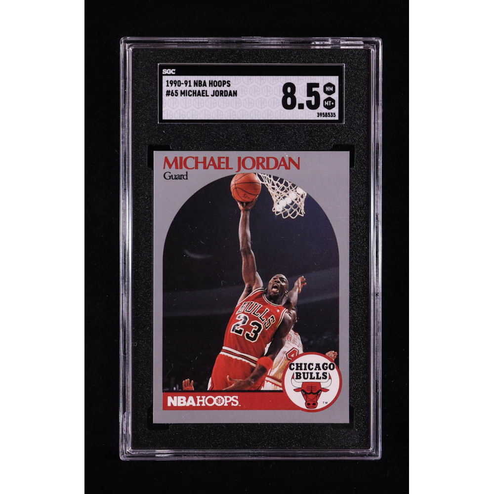 Michael Jordan 1990-91 Hoops #65 (SGC 8.5) at PristineAuction.com