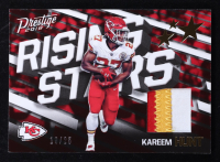 Kareem Hunt 2018 Prestige Rising Stars Jerseys Prime Gold #9 #19/25 at PristineAuction.com