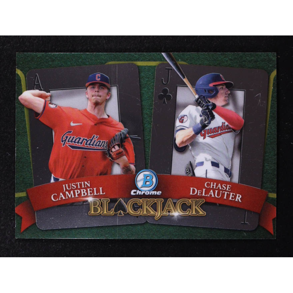 Chase DeLauter / Justin Campbell 2022 Bowman Chrome Draft Blackjack #BJ8 at PristineAuction.com