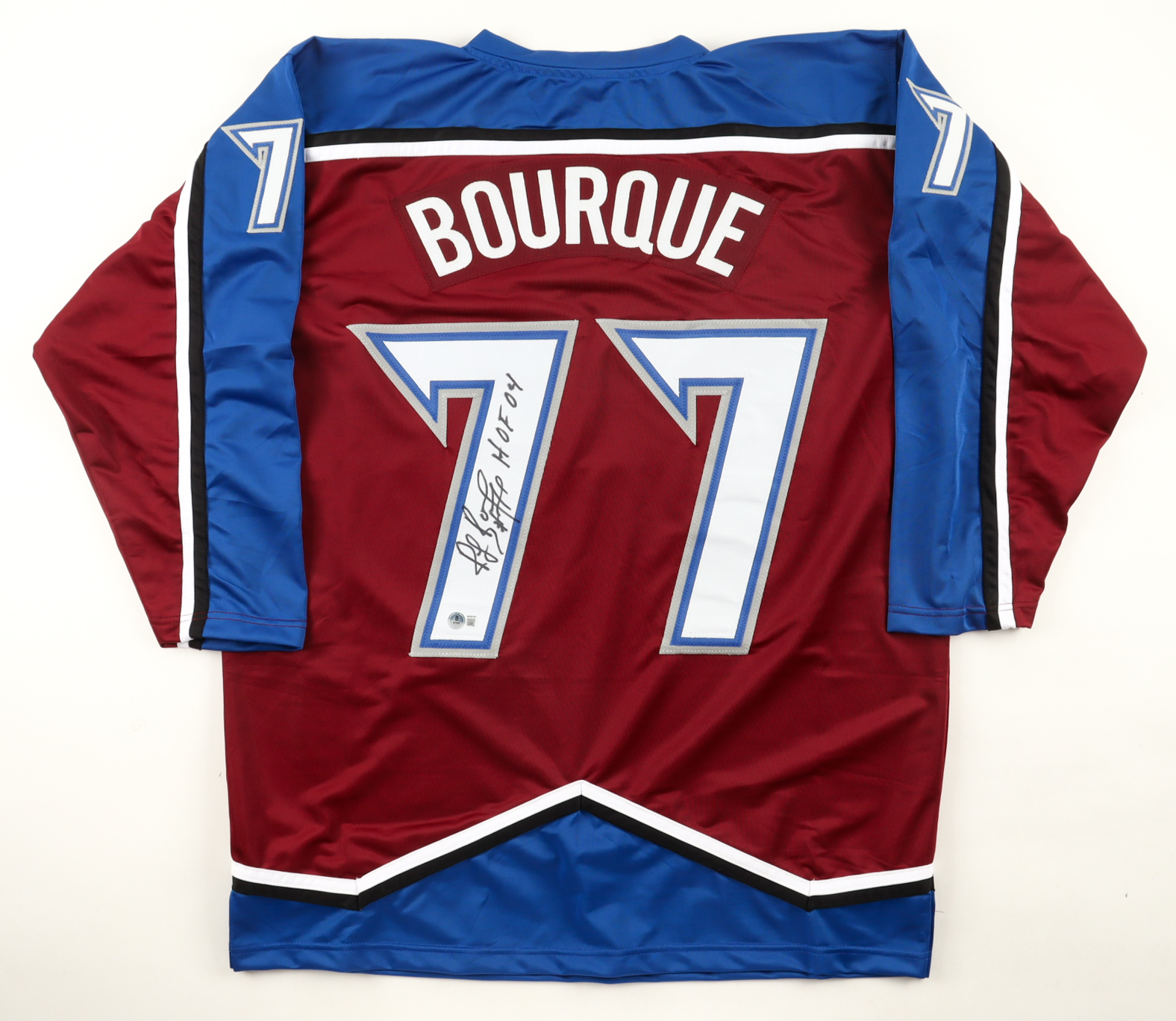 Ray Bourque Signed Jersey Inscribed "HOF 04" (Beckett) at PristineAuction.com Ray Bourque Signed Jersey Inscribed "HOF 04" (Beckett) at PristineAuction.com