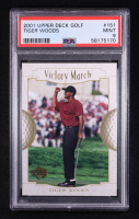 Tiger Woods 2001 Upper Deck Golf Victory March #151 RC (PSA 9) at PristineAuction.com