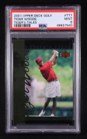 Tiger Woods 2001 Upper Deck Golf Tiger's Tales #TT7 RC (PSA 9) at PristineAuction.com