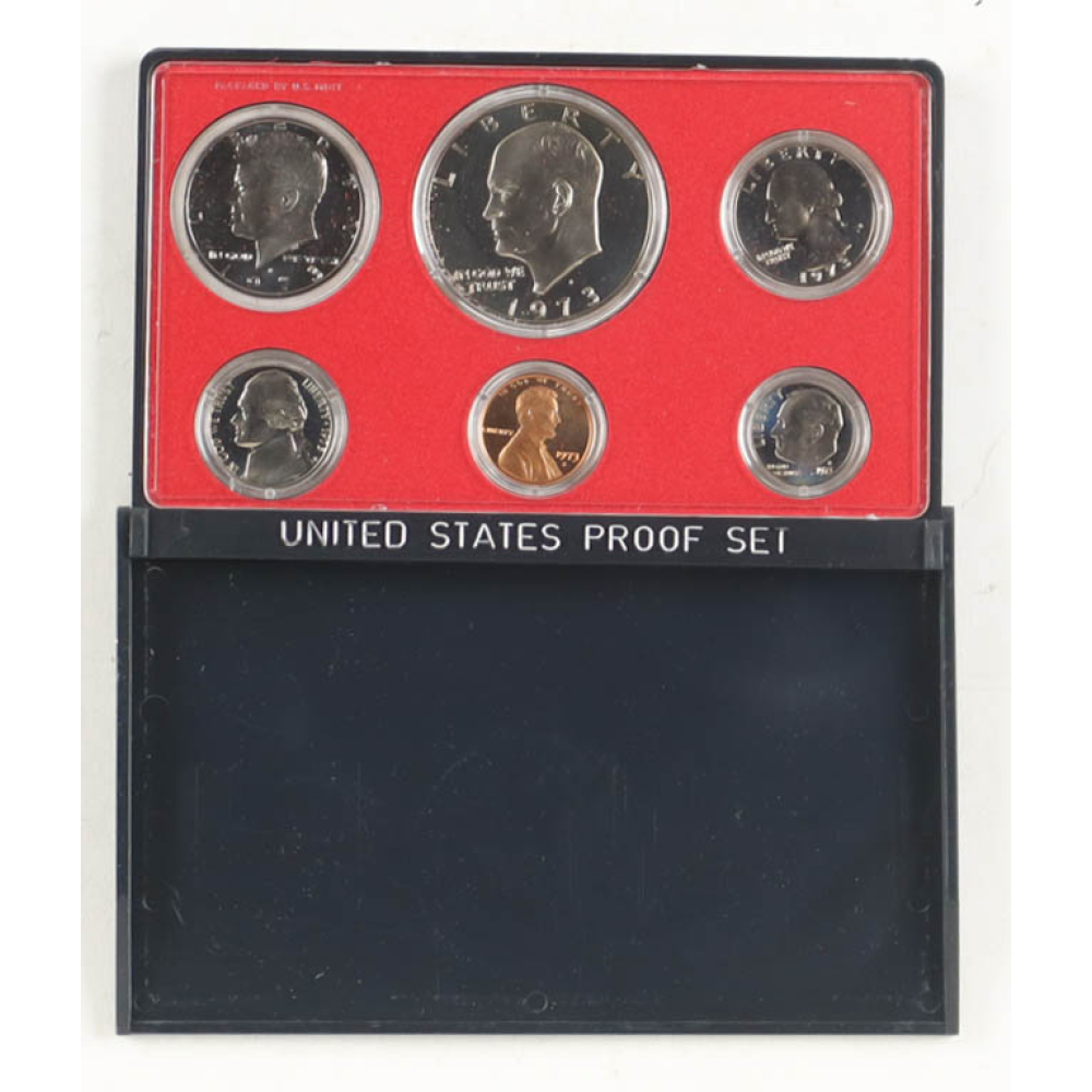 1973-S United States Mint Proof Set with (6) Coins at PristineAuction.com