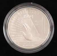 1994-P Proof United States Vietnam Veterans Memorial Silver Dollar with Display Case at PristineAuction.com