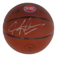 Dennis Rodman Signed Pistons Logo Basketball (Schwartz) at PristineAuction.com